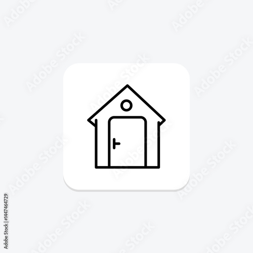 Henhouse Door, vector, pixel perfect, illustrator file