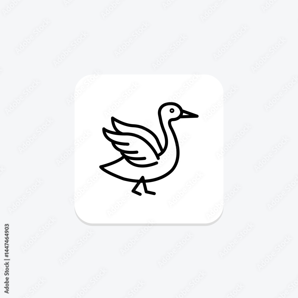 Duck Flapping Wings, vector, pixel perfect, illustrator file Duck Flapping Wings, vector, pixel perfect, illustrator file
