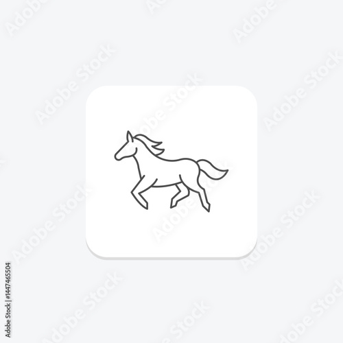 Horse Galloping, vector, pixel perfect, illustrator file