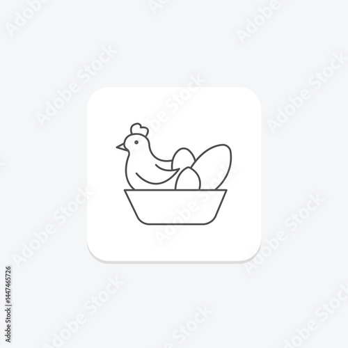 Chicken Nest Box, vector, pixel perfect, illustrator file