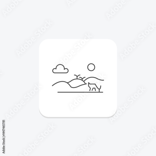 Grazing Field, vector, pixel perfect, illustrator file