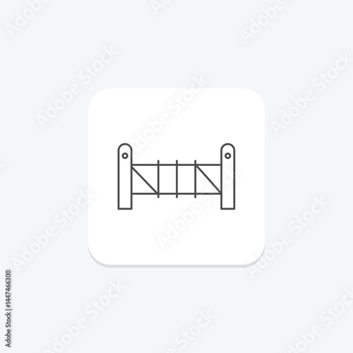 Sheep Fence Gate, vector, pixel perfect, illustrator file