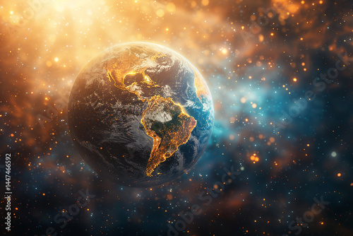 Experience breathtaking beauty, diversity, and sacredness of our planet as it shines brightly in vastness of universe, inviting all to marvel at its wonders anew  
