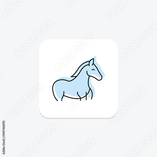 Horse In Stable, vector, pixel perfect, illustrator file