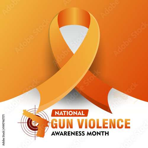 June is Gun Violence Awareness Month background template. Suitable for banner, greeting card, poster, prints, social media post ,flyer