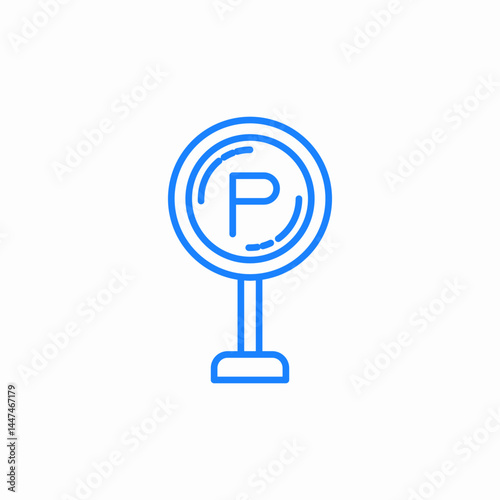 parking area icon sign vector