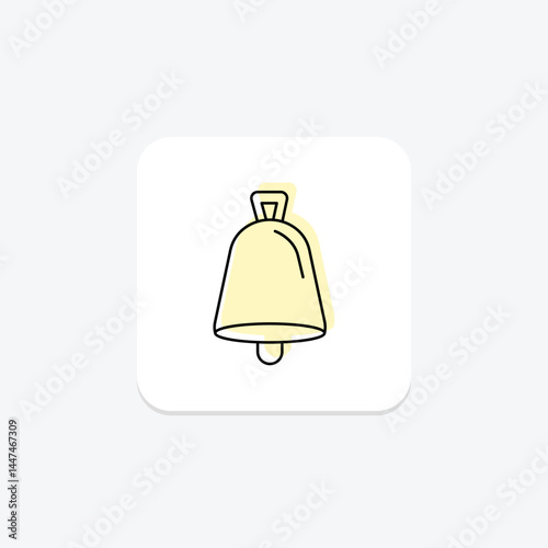 Cowbell Closeup, vector, pixel perfect, illustrator file