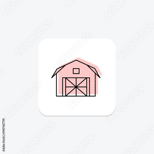 Livestock Barn Door, vector, pixel perfect, illustrator file