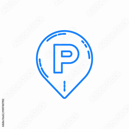 parking location icon sign vector