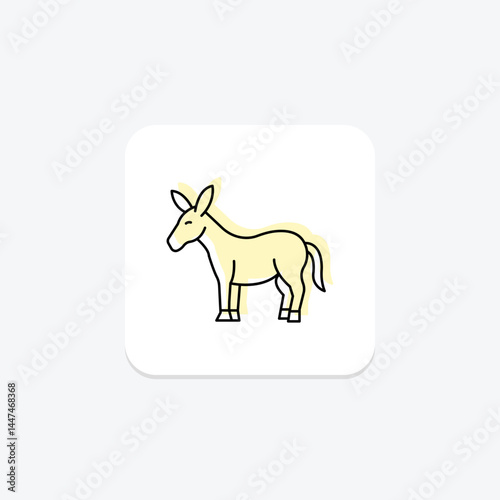 Donkey In Stable, vector, pixel perfect, illustrator file