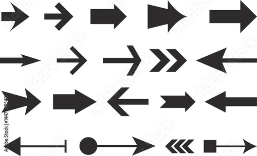 arow set icon vector for web design, arrow icons Illustration vector graphic