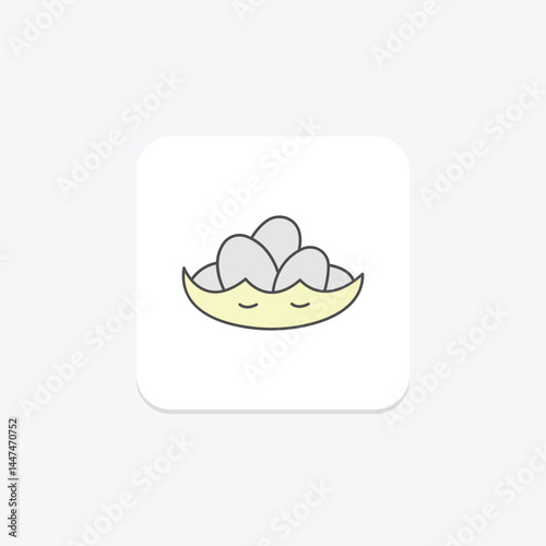 Duck Eggs Nest, vector, pixel perfect, illustrator file