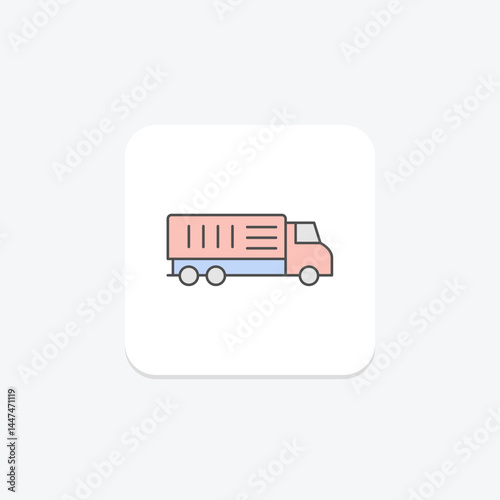 Cattle Transport Truck, vector, pixel perfect, illustrator file