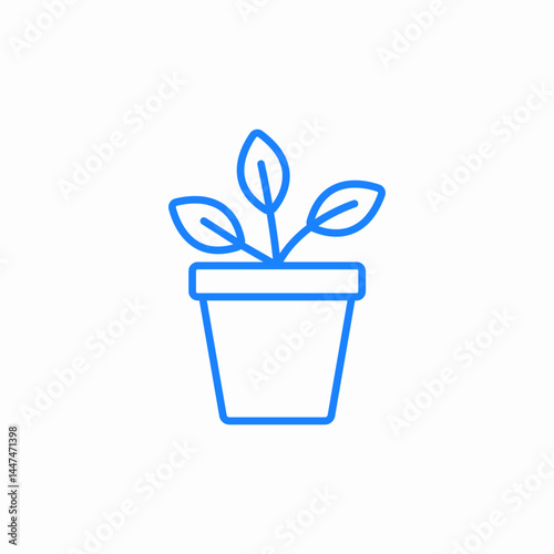 potted plant icon sign vector