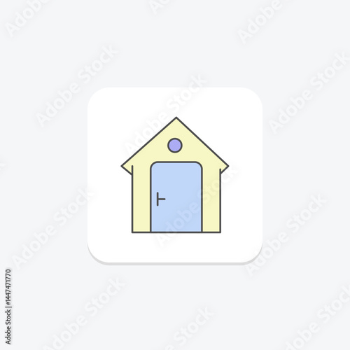 Henhouse Door, vector, pixel perfect, illustrator file