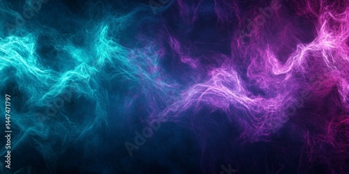 Obraz na płótnie Abstract Neon Waves Graphic Design w salonie