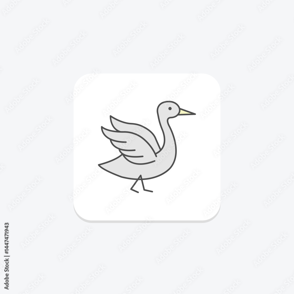 Duck Flapping Wings, vector, pixel perfect, illustrator file Duck Flapping Wings, vector, pixel perfect, illustrator file