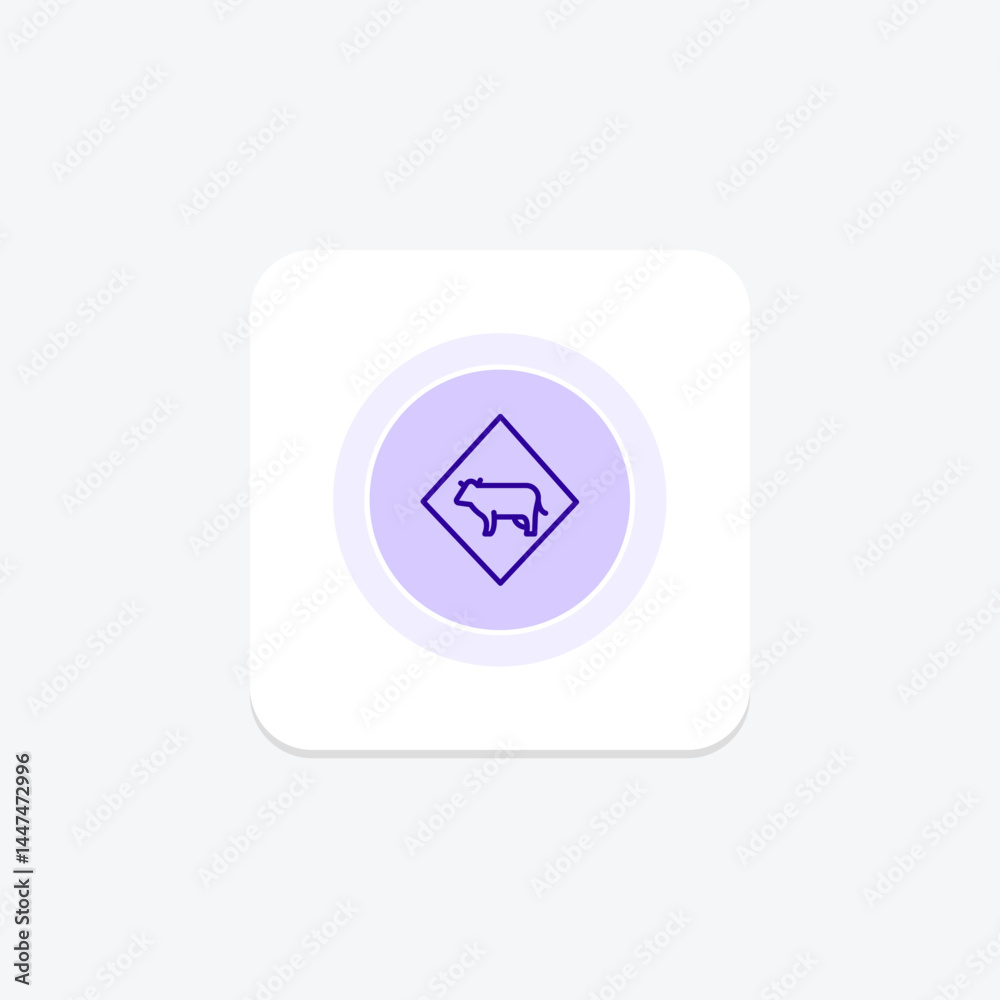 Cattle Crossing Sign, vector, pixel perfect, illustrator file Cattle Crossing Sign, vector, pixel perfect, illustrator file