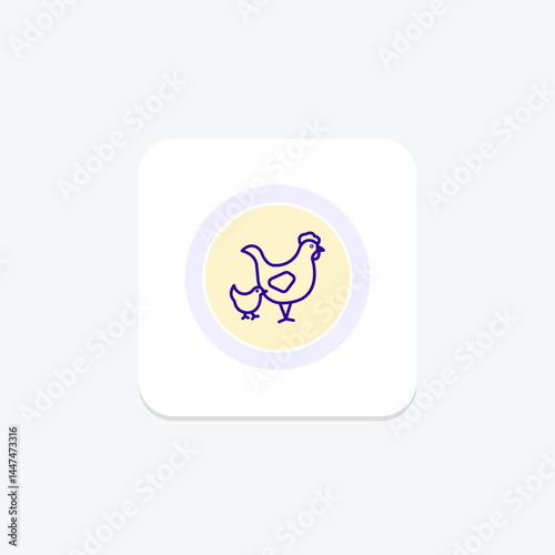 Rooster And Hen, vector, pixel perfect, illustrator file