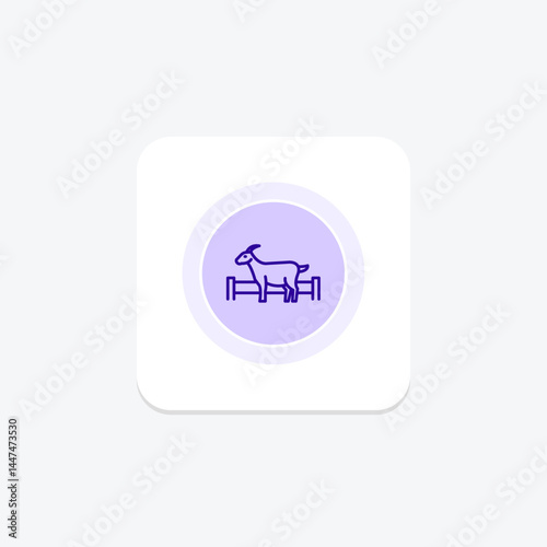 Goat Fence Line, vector, pixel perfect, illustrator file