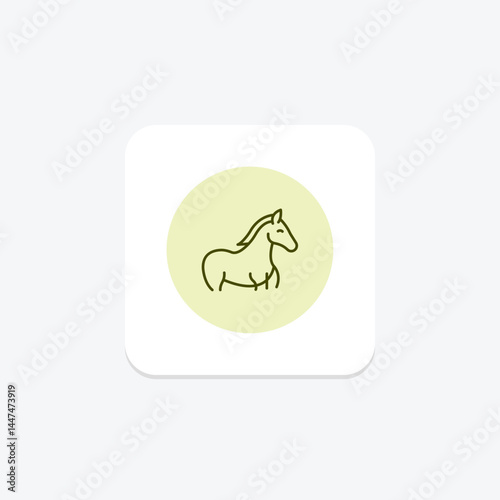 Horse In Stable, vector, pixel perfect, illustrator file