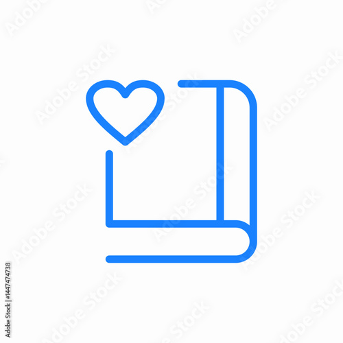 romantic book icon sign vector