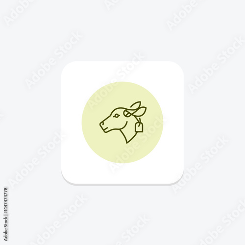 Tag On Cow Ear, vector, pixel perfect, illustrator file