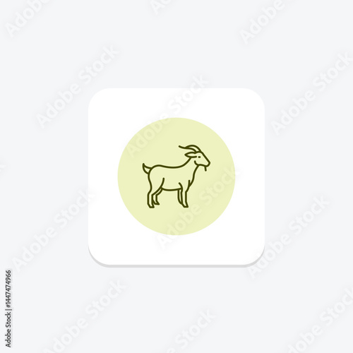 Goat In Shade, vector, pixel perfect, illustrator file