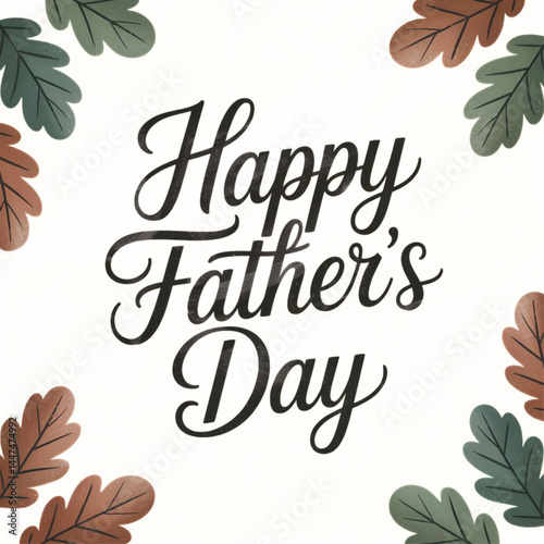 Vector volumetric Happy Fathers Day elegant modern handwritten calligraphy. Typography poster with shadows and highlights. For cards, invitations, prints etc. Isolated on white background
