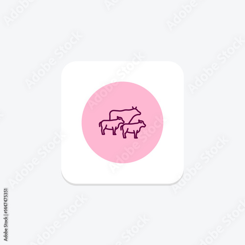 Cattle Walking Trail, vector, pixel perfect, illustrator file