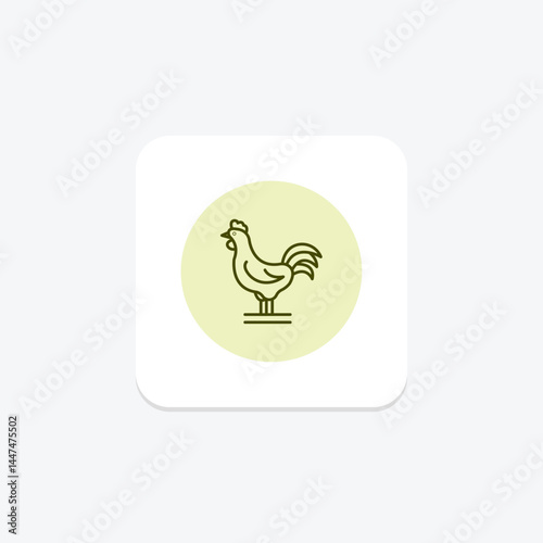 Rooster On Fence Post, vector, pixel perfect, illustrator file