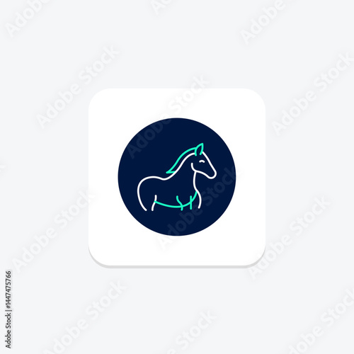 Horse In Stable, vector, pixel perfect, illustrator file