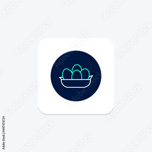 Eggs In Straw, vector, pixel perfect, illustrator file