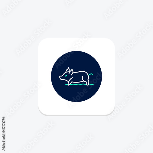 Pig Rolling In Mud, vector, pixel perfect, illustrator file