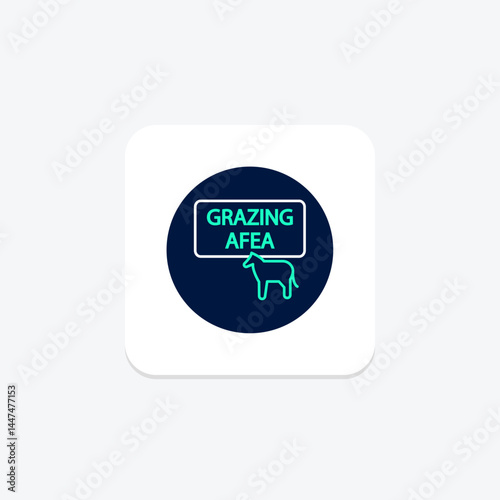 Grazing Area Sign, vector, pixel perfect, illustrator file
