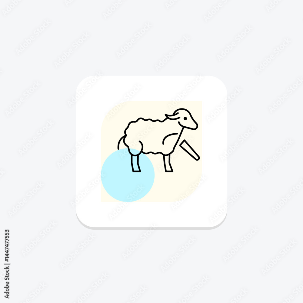 Sheep Shearing, vector, pixel perfect, illustrator file