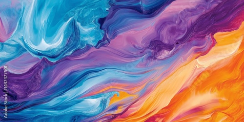 Obraz na płótnie Abstract Colorful Fluid Painting w salonie