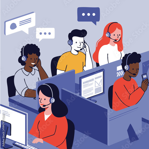 Customer service call center support team online help desk virtual assistant customer care representative agent