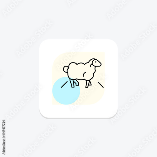 Sheep Crossing Road, vector, pixel perfect, illustrator file