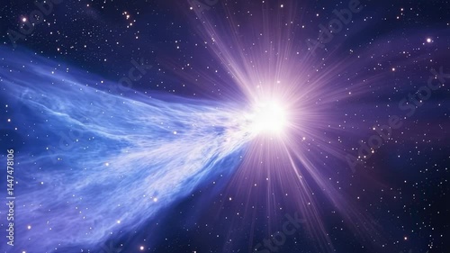 Wallpaper Mural Dramatic cosmic scene with a bright star and nebula in deep space Torontodigital.ca