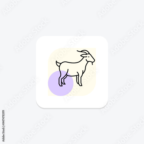 Goat In Shade, vector, pixel perfect, illustrator file