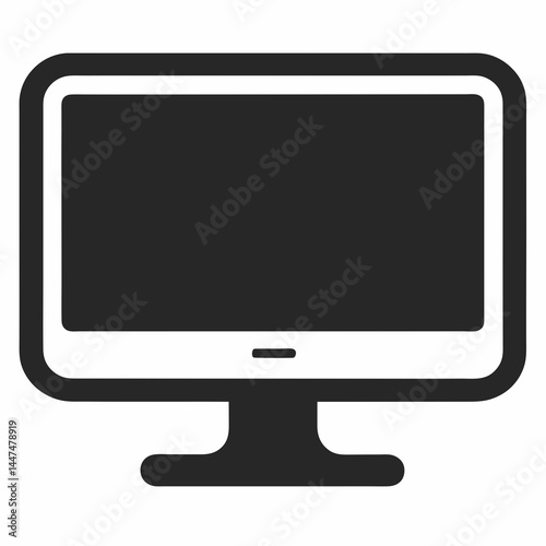 Monitor icon silhouette vector illustration