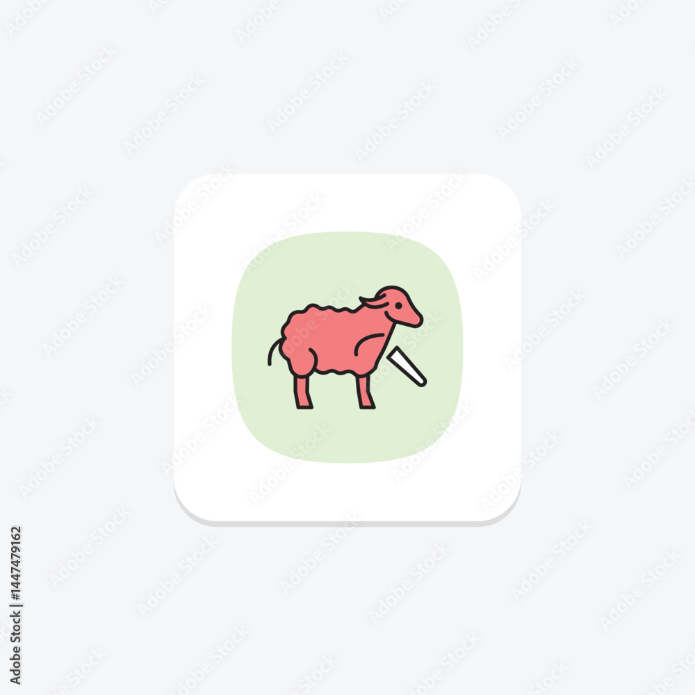 Sheep Shearing, vector, pixel perfect, illustrator file