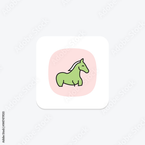 Horse In Stable, vector, pixel perfect, illustrator file