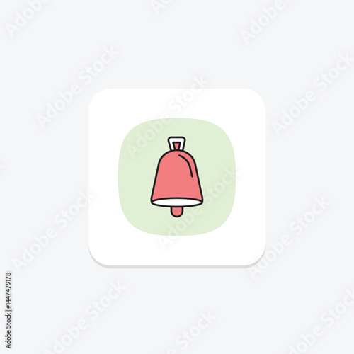 Cowbell Closeup, vector, pixel perfect, illustrator file