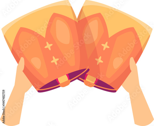 Illustration of Hand Holding Lantern