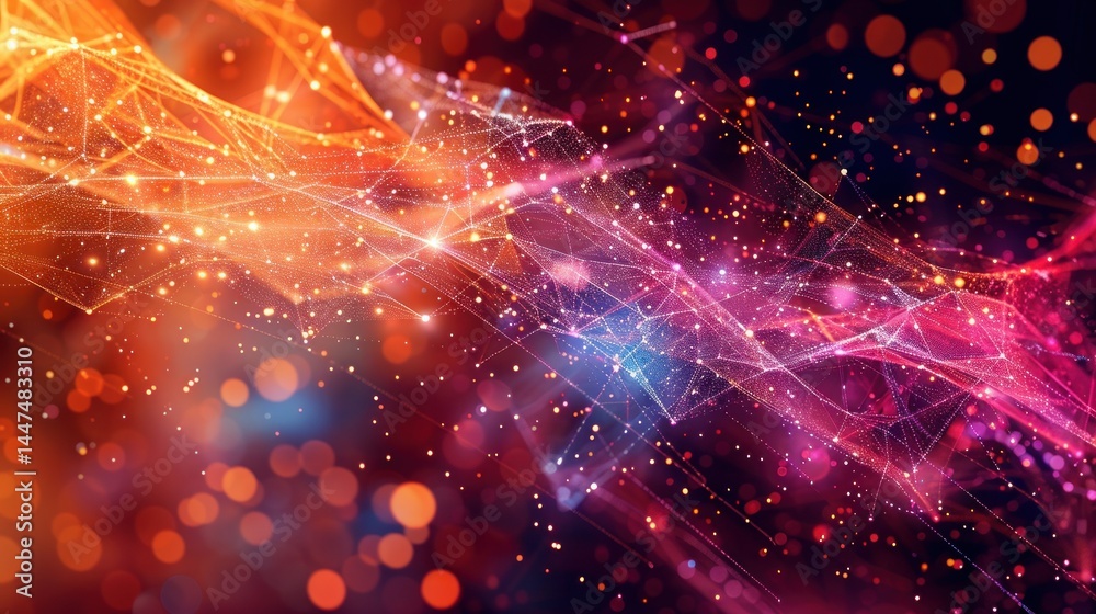 Fototapeta premium Abstract lines and charts representing data flow