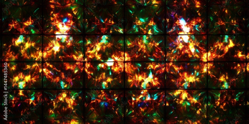 Intricate Glass Mosaic Wall Design