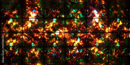 Obraz na płótnie Intricate Glass Mosaic Wall Design w salonie