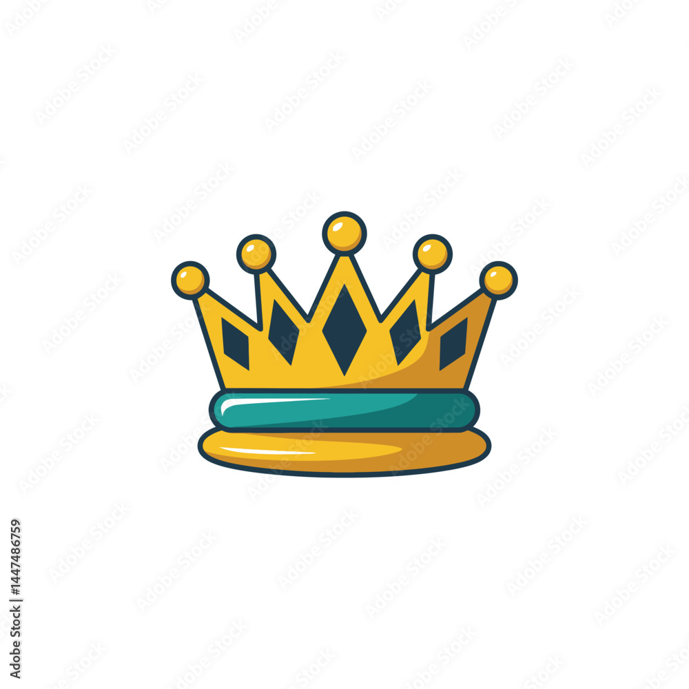 Stylized crown vector artwork for graphic design
Stylized crown vector artwork for graphic design